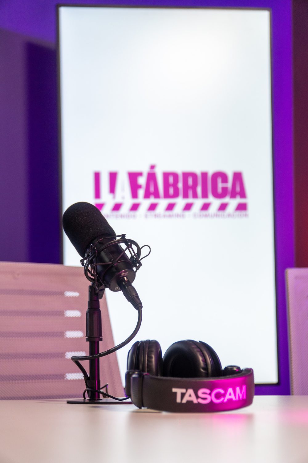 Estudio de podcast de La Fábrica